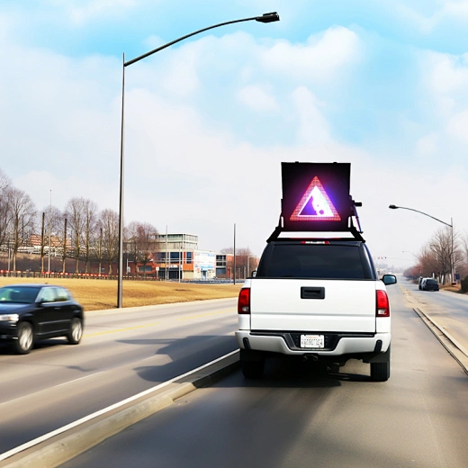Mobile led trailer signs vms