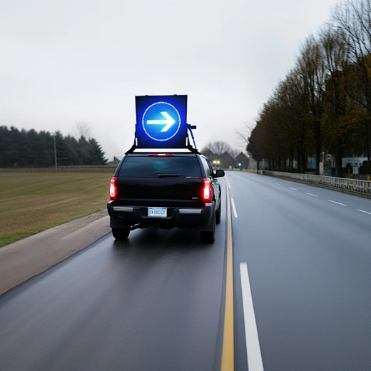 Mobile led trailer signs vms